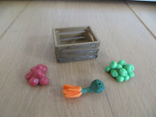 Schleich Zubehör Futterkiste Äpfel rot + grün Mohrrüben Futter Kiste Bauernhof