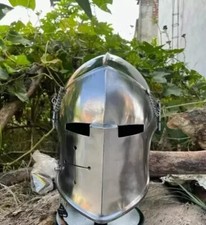 Mittelalter tragbarer Barbuta Helm Tempelritter Kreuzritter Helm Halloween Ge...