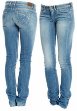 Pepe Jeans Women's New Perival Regular Denim Stretch Slim Leg Blue W27xL34