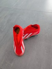 Adidas CRAZYFAST Kinder Fußballschuhe Gr. 28 Orange ohne Schnürsenkel FG Stollen