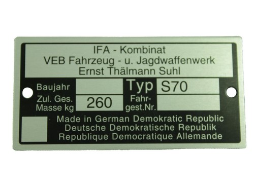 Typenschild plakette rahmen - typenschild,