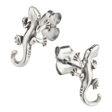 Ohrstecker Eidechse Gecko Ohrring Sterling Silber für Kinder Damen und Herren