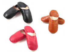 Damen Leder Babouche runde