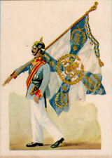 124/692 SAMMELBILD SOLDAT PICKELHAUBE FAHNE BAYERISCHEN INFANTRIE REGIMENT KÖNIG