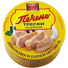 Marke No. 1 Dorschleber im eigenen Saft und Öl 190g  Rügenfisch Pechen Treski