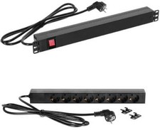 8-fach 1 HE 19" Stromverteiler