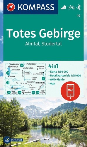 Kompass wanderkarte 19 totes - 19,