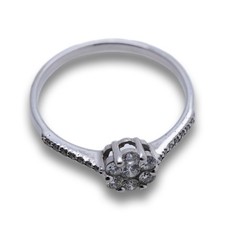 Ring Brillant 750 Gold 18 Kt Weißgold Damen Wert 990,-