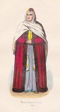 Tomsk woman Russia Russland Russie costumes Tracht woodcut Holzschnitt 1840