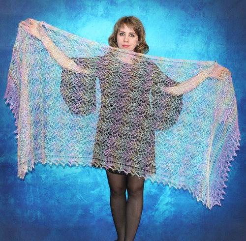 Gestrickter ziegenflaum schal - ziegenflaum,