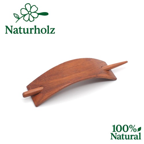 Vintage haarspange naturholz - vintage,