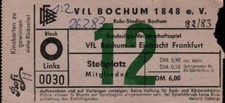 2477 Ticket BL 82/83 VfL Bochum - Eintracht Frankfurt, Stehplatz Mitglieder