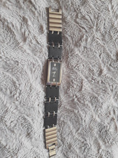 Uhr Damen Ennio Santini Design Serie 1/2007  Gliederarmband -Leder schwarz