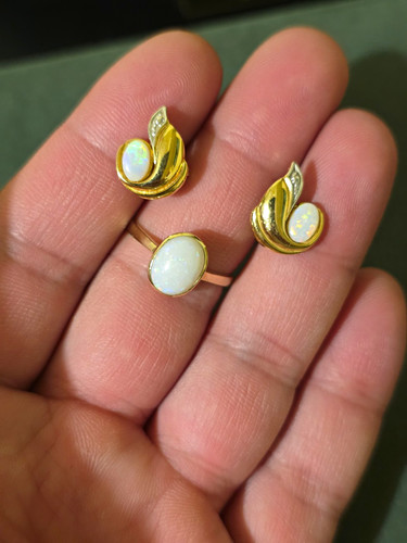 Opal schmuckset aus - opal,