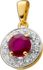 Rubin Anhänger Gelbgold 585