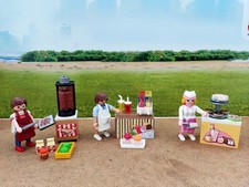 PLAYMOBIL  Slush-Ice Verkäufer 70251, Kuchentheke 9097, Kebap-Grill 9088 