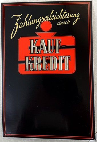 Kaufkredit blechschild 20x30 - kaufkredit,
