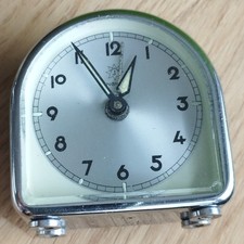 Junghans klein Tischuhr Reisewecker Metall  funktionstüchtig