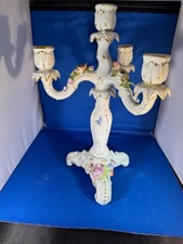 Kerzenleuchter 3 armig, von Schierholz, mit bunte Blumen, 3 armig