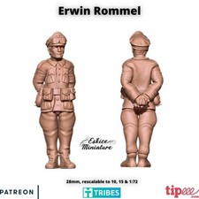 WWII German General Erwin Rommel Various Scales Historical Wargaming