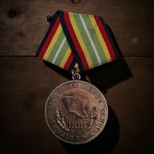 DDR Medaille Für treue Dienste NVA Silber 10 Jahre Original Orden Abzeichen