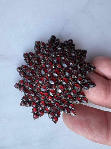 Brosche granat steine - granat,