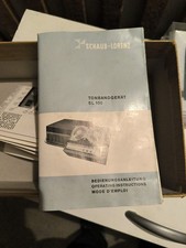 Schaub-Lorenz SL-100 magnetophone Working  Anleitung Heft Und Zubehör 