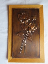 Kupfer Reliefbild - Rosen