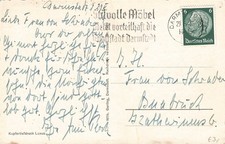 132662) Haushalt DR Werbestempel Darmstadt Stilvolle Möbel auf AK Schloss