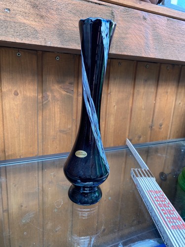 Blau weiße vase glas - vase,