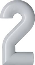Hausnummer Ziffer 2 Spezial-Polyamid 99 reinweiß 165 mm Ø 33 mm HEWI