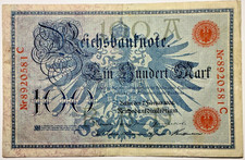 Deutsches Reich 100 Mark 1908
