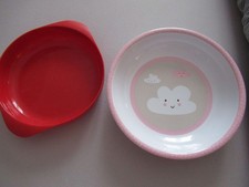 Teller, tiefe Teller, Kinderteller, 2 Stück, Babydream + Milupa, Kunststoff
