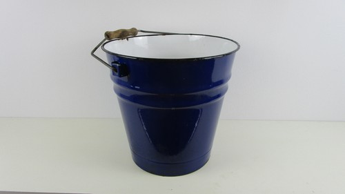 Emaille eimer blau - emaille-eimer, alt
