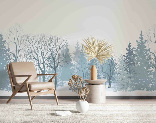 Schnee wald tapete - wald,