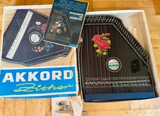 Zither Musima Nr. 100 DDR Marneukirchen 6 Akkorde Musikinstrument + Noten TOP  