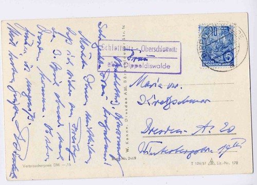 Brief ansichtskarte 1959 - brief/,