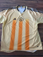 Original Fussball Trikot Ajax Amsterdam Vintage gelb orange Adidas XL