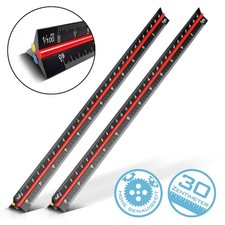 STAHLWERK 2 x Dreikant Lineal