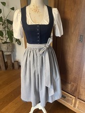 Dirndlkleid Leismüller Wallgau Gr. 34/36 blau mit Bluse h.moser salzburg edel