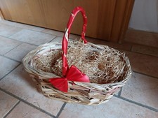 alter Flechtkorb Körbchen Pflanzkorb Osternest Geschenkkorb