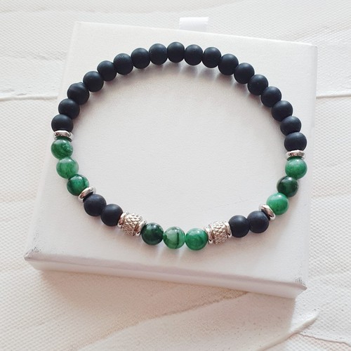 Herren armband smaragd - smaragd, &