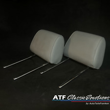 BMW Kopfstützen E30 M3 Evo Echtleder ohne Keder für Vorne/Hinten (Paar) grau