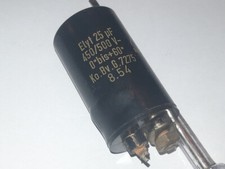 1 Elko 25uF 450/500V aus VEB Funkmechanik Neustadt/Glewe 5/54/W KML (ECH11 )