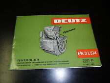 Ersatzteilliste Deutz Diesel Motor luftgekühlt Stand 09/1964