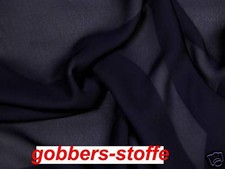 Georgette-Crepe-Chiffon-Deko-Stoff-Stoffe-marine 45m Rolle