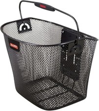 Fahrradkorb Schwarz Lenkerkorb Metall 36x25x26cm - KlickFix inkl. Lenkerhalter