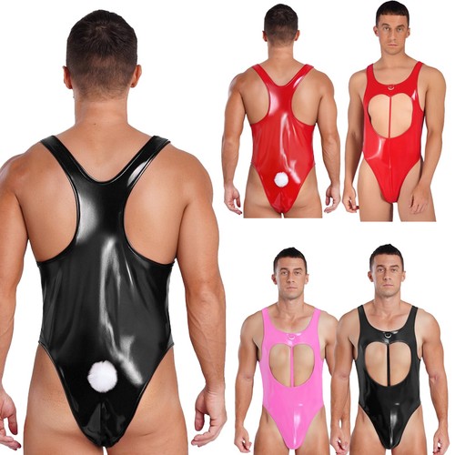 Herren sexy lackleder bodys - herren,