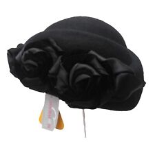 Damenhut festliche Pillbox runde Form schwarz Mc Burn Damenhüte Anlasshüte