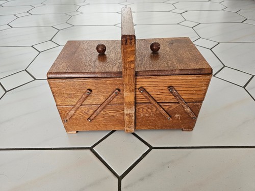 Holz nähkasten aus omas zeit - aus,